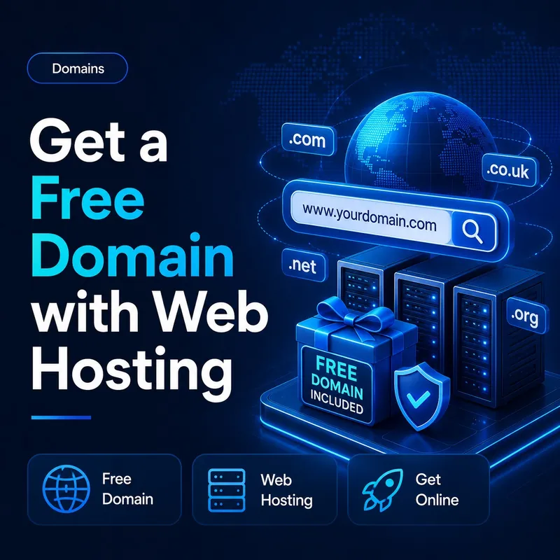 Get a free domain with web hosting