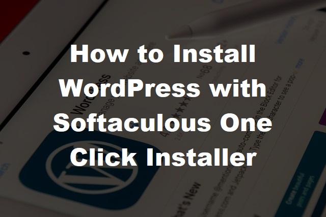 WordPress Softaculous