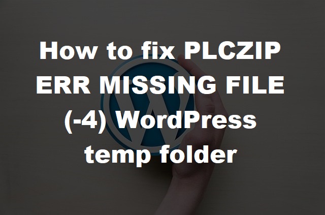 WordPress temp folder