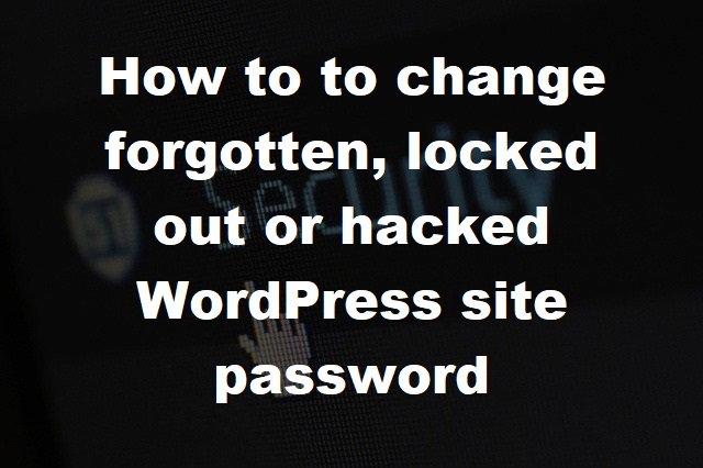 Change WordPress password